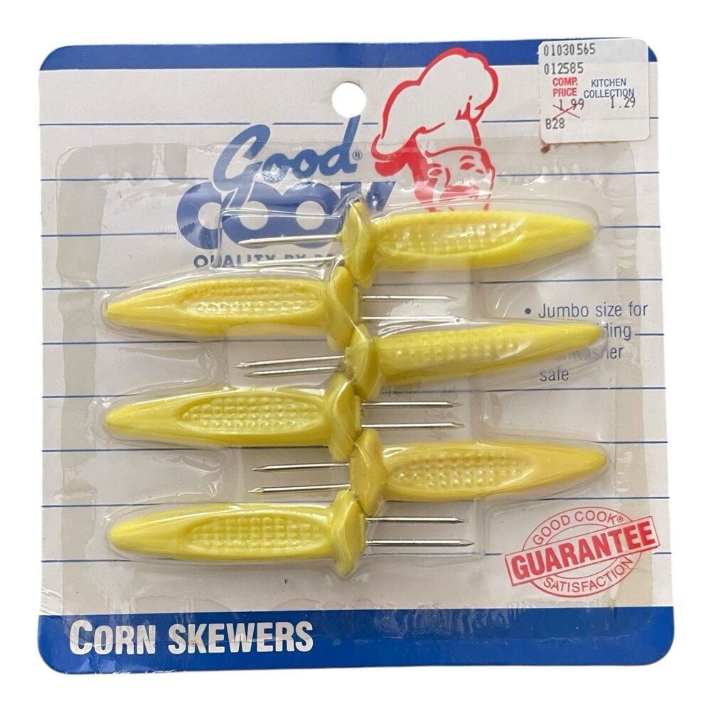 Corn on the Cob Skewers Oversize Holders 5" Long 6pcs (3 Pair) DW Safe NEW